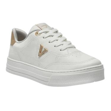 Imagem de Via Marte Tênis Branco Gold Conforto e Estilo, Branco, Gold, 35
