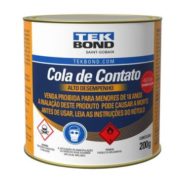 Imagem de Cola De Contato Alto Desempenho Tekbond Lata Sapateiro 200g