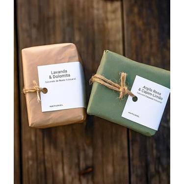 Imagem de Dupla de Sabonetes Naturiel, Rosto&Corpo | Lavanda com Dolomita + Argila Rosa e Capim-Limão, Vegano, Natural, Artesanal e Calmante – Peles Sensíveis