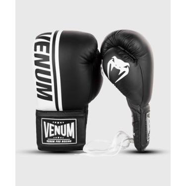 Imagem de Venum Luvas de boxe Shield Pro - com atacadores - Preto/Branco - 400 ml