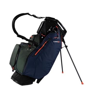 Imagem de Sun Mountain – Bolsa de golfe masculina híbrida leve C130 VLO 15 vias - 7 bolsos, sistema de alça única, base de compressão compatível com carrinho de equitação elétrica push-elétrico, modelo 2026