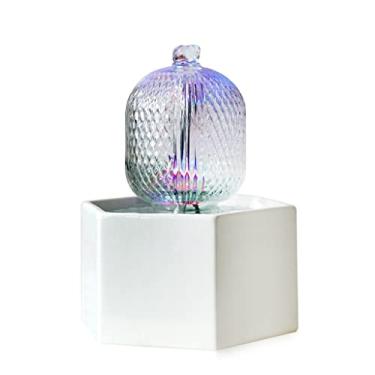 Imagem de XFNVXC Fonte decorativa para uso interno, fonte de mesa, escritório, mesa de trabalho, ornamentos de água corrente moderna, minimalista, cerâmica, fonte de mesa, decorações pequenas, fonte de jardim