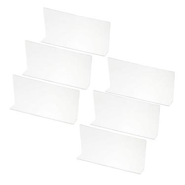 Imagem de PATIKIL Pacote com 6 divisórias de prateleira para organização de armários, 24 x 3 x 12 x 12 cm, separador de armário de acrílico, prateleiras de armário de cozinha, bloqueador para quarto, cozinha