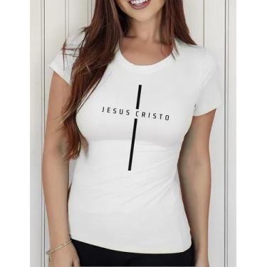Imagem de Camisa Camiseta Adulto Masculina Feminina Algodão Gospel Evangélica Ca