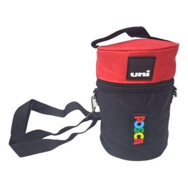 Imagem de Estojo Porta Canetas Posca Uni C/ Alça Organizador Grande, Preto