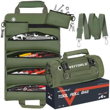 Imagem de Bolsa de ferramentas Veitorld Roll Up Heavy Duty com bolsas impermeáve