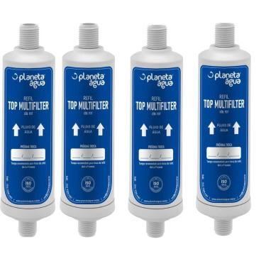 Imagem de Kit 4 Refil Top Multifilter  Rosca 1/2" Código 1137  Compatível com instalações com rosca ou engates de 1/2"