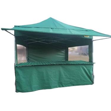 Imagem de Kit Tenda para Feirante 3x3 Nylon - Goiania Tendas, verde folha