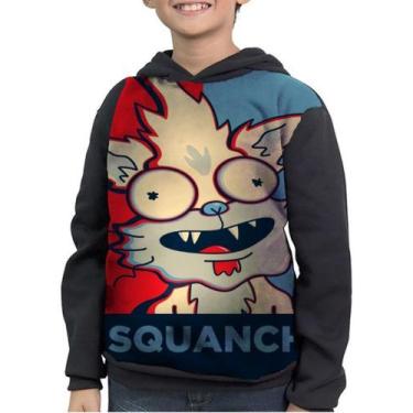 Imagem de Moletom Infantil Gato Squanchy Rick And Morty - smoke, Preto, 10
