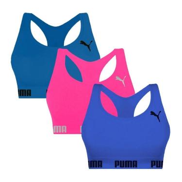 Imagem de Kit 3 Tops Puma Nadador Sem Costura Feminino