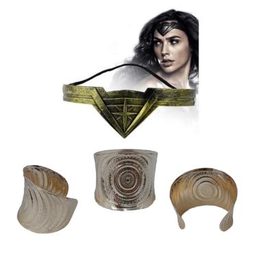 Imagem de Fantasia Amazona Mulher Maravilha C/ 1 Tiara e 2 Braceletes