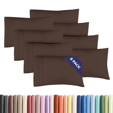 Imagem de Conjunto de 8 fronhas Queen – Capas de almofada ultra macias de qualidade hoteleira – Confortável e não amassa – Resistente a encolhimento, manchas e desbotamento – Fácil de cuidar, laváveis na