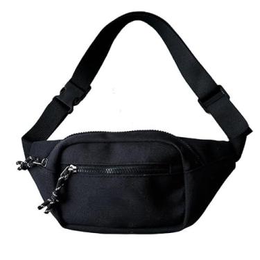 Imagem de Bolsa transversal de lona, bolsa tiracolo leve com vários bolsos, bolsa de ombro esportiva para atividades ao ar livre, Azul escuro, Bolsas de mão