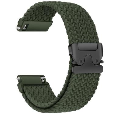 Imagem de Pulseiras femininas de nylon trançado para Garmin Venu 3S 2S/Vivoactive 4S/Vivomove 3S/Forerunner 255S 265S 265S de 18 mm com fivela magnética/paraquedas para Huawei Watch Gt 5/4 de 41 mm