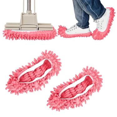 Imagem de 1 par de capa de sapatos espanador de poeira, chinelos laváveis reutilizáveis para limpeza de piso, casa, escritório, banheiro, limpeza de cozinha
