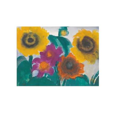 Imagem de BMZFYBS Pôster e impressões em tela de flores vintage - reprodução famosa de pintura de arte de parede - Fotos para sala de estar 90 x 125 cm 35 x 49 pol sem moldura