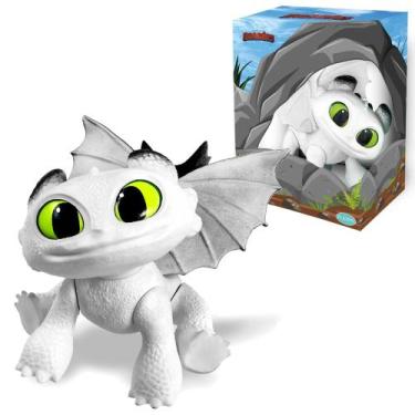 Imagem de Dragão de Brinquedo Vinil Como Treinar seu Dragão Dawn Pupee, Branco