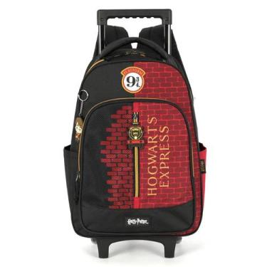 Imagem de Mochila Rodinha Escolar Bolsa Carrinho Infantil Harry Potter - Luxcel,