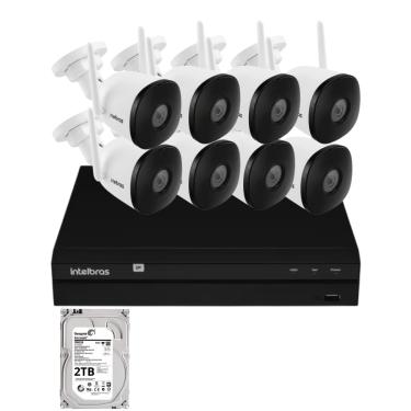 Imagem de Kit 8 Câmeras Intelbras Im5 Full Hd Nvd 1408 Intelbras Com Hd 2Tb