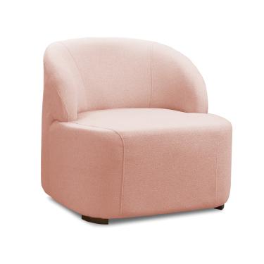 Imagem de Poltrona Decorativa Orgânica para Sala Diully Bouclê Rosê E03 - D'Rossi