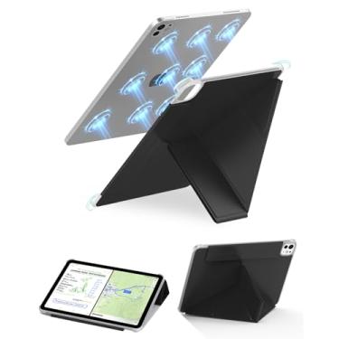 Imagem de Feams Capa Y Fold Folio para iPad Pro de 11 polegadas M5/M4 2025/2024, suporte em forma de Y, iPad Pro de 11 polegadas, M5/M4 2025/2024, capa traseira com fecho magnético e hibernação automática