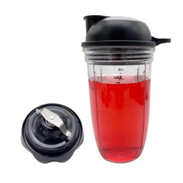 Imagem de CXQ Copo de liquidificador de substituição de 510 g e tampa para uso com lâmina de fresagem plana combinada, compatível com NutriBullet Blender Combo NutriBullet Pro 1000 e NutriBullet Selec 2.0 (1