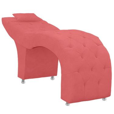 Imagem de Maca Estofada Capitone Julia Para Estetica Facial Sombrancelha E Cilios Suede Cor Rose