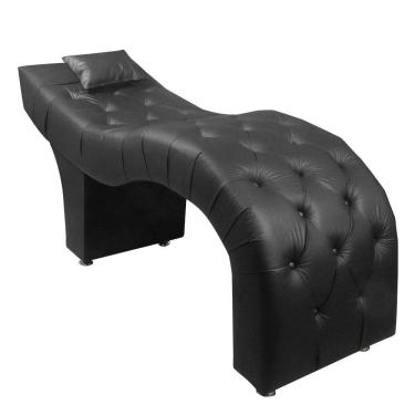 Imagem de Maca Estofada Para Clínica De Estética Facial Com Capitonê Andressa Preto Material Sintético Star Confort Preto