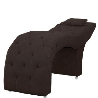 Imagem de Maca Estofada Capitone Julia Para Estetica Facial Sombrancelha E Cilios Suede Cor Marrom