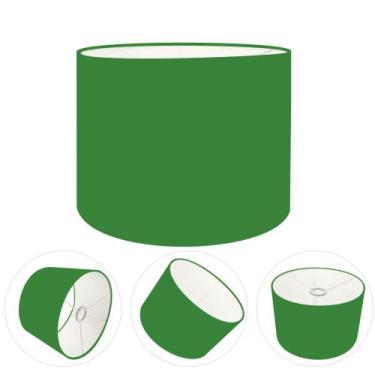 Imagem de Cúpula Abajur Cilíndrica Cp-7012 Ø30x25cm Verde Folha - Vivare
