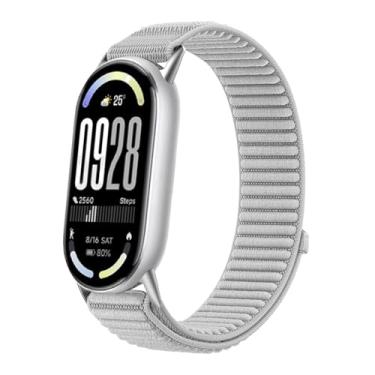 Imagem de HAOZHI Pulseira Compatível para Xiaomi Mi Band 10 9 8,Bracelete Correia Cinta Alça de Substituição de Nylon para Xiaomi Mi Smart Band 10,9,8 (Cinza)