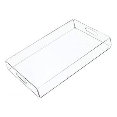 Imagem de Bandeja De Acrílico Virgem Cristal 4mm 55 X 35 X 6 Cm
