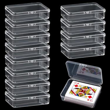 Imagem de Motroce 12 PCS Playing Card Case Clear Plastic Playing Card Boxes Storage Holder for Card Games, Beads, Craft items, Coins, Jewelry and Small Accessories