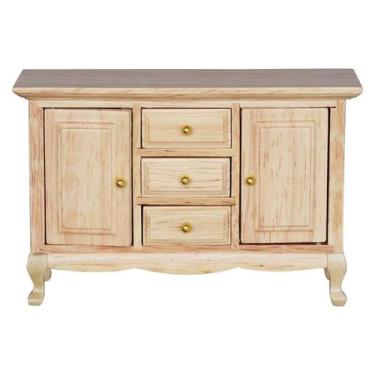 Imagem de Armário de madeira em miniatura Dollhouse em escala 1:12 com 2 portas 