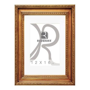 Imagem de RYZERIRT Moldura de madeira de 30,5 x 40,6 cm, exiba imagens 21,6 x 28 cm com tapete ou 30,5 x 40,6 cm sem tapete, molduras de pôster marrom, moldura para pendurar na parede 07