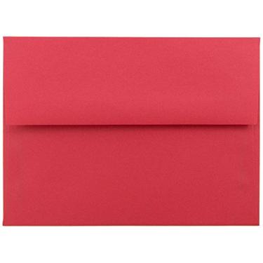 Imagem de JAM PAPER Envelopes de convite coloridos A6 – 10,5 x 16,5 cm – Vermelho reciclado – atacado 500/caixa