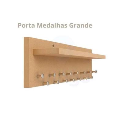 Imagem de Porta Medalhas com Prateleira MDF - com kit fixação. - A Loja do Gring