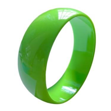 Imagem de Kicomvi Pulseira retrô neon dos anos 70, 80, pulseiras de plástico coloridas para mulheres, bijuterias de festa de cosplay, elastic, Metal, Sem Pedra Preciosa