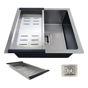 Imagem de Cuba Quadrada 44X44Cm Em Aço Inox 304 Escovada Cub-019