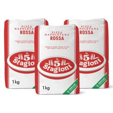 Imagem de Pack c 3 Farinha de trigo 00 Italiana Le 5 Stagioni Napoletana