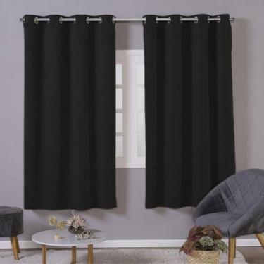 Imagem de Cortina Blackout De Tecido 2,00x1,40 Janela Pequena Para Varão - Feffo