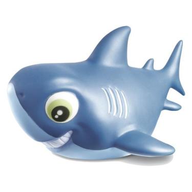 Imagem de Tubarão De Brinquedo Baby Family Shark Azul Mordedor Soft - Cometa Bri
