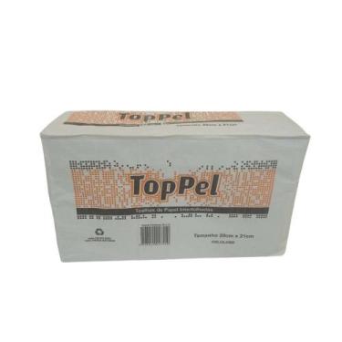 Imagem de Papel Interfolha 100% celulose 19x21cm 2 dobras folha simples Toppel
