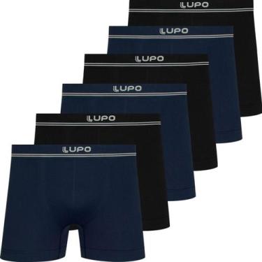 Imagem de Kit 6 Cuecas Boxer Lupo Masculina Poliamida Sem Costura Atacado Box Or