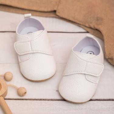 Imagem de Mocassins para bebês meninos meninas clássico casamento Brogue Oxford sapatos sociais primeiros passos caminhada sapato de berço preguiçoso, A05/branco, 12-18 Months Toddler