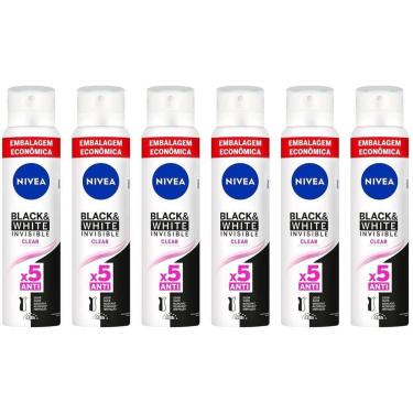 Imagem de Desodorante Antitranspirante Aerossol Nivea Invisible Clear Feminino 200ml 6 Unidades-Feminino