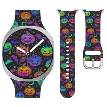 Imagem de Watbro Pulseira de relógio de Halloween compatível com Samsung Galaxy Watch 8/8 Classic de 40 mm/44 mm/46 mm, linda pulseira de silicone macio para Samsung Galaxy Watch8 de 40 mm/44 mm 8 Classic de 46