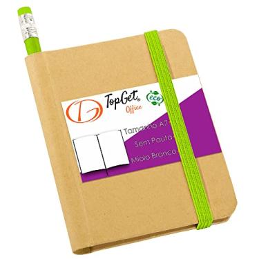 Imagem de Mini Caderneta 7x11cm 70 Folhas Sem Pauta Eco Begônia TopGet (Verde)