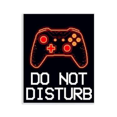 Imagem de Stupell Industries Arte de placa de parede com controle neon não perturbe, design de Kim Allen, 35,5 x 28,5 cm