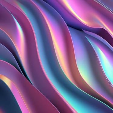 Imagem de Quadro Decorativo Wave Neon Effect Arte Moderna para Paredes com Efeito Holográfico 30x30cm